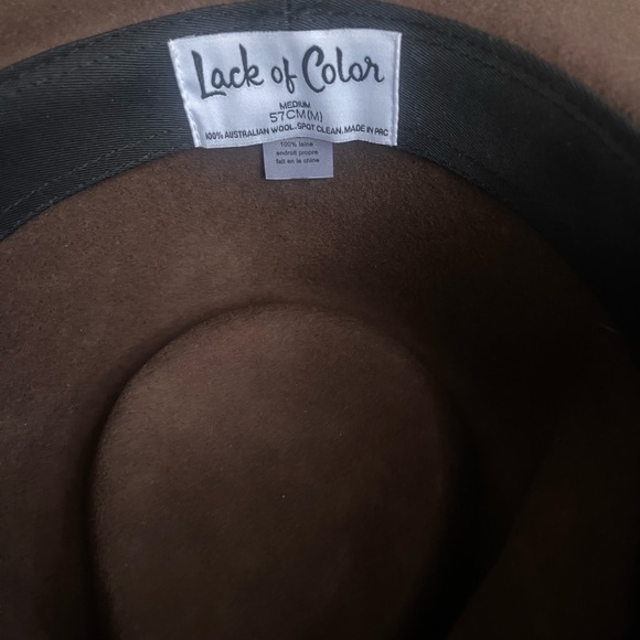 Lack of Color Brown Rancher Wool Boho Hat with Sun Protection 57cm - Picture 5 of 6